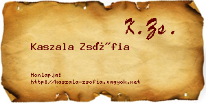 Kaszala Zsófia névjegykártya