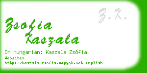 zsofia kaszala business card