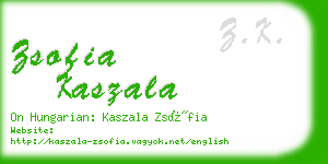 zsofia kaszala business card